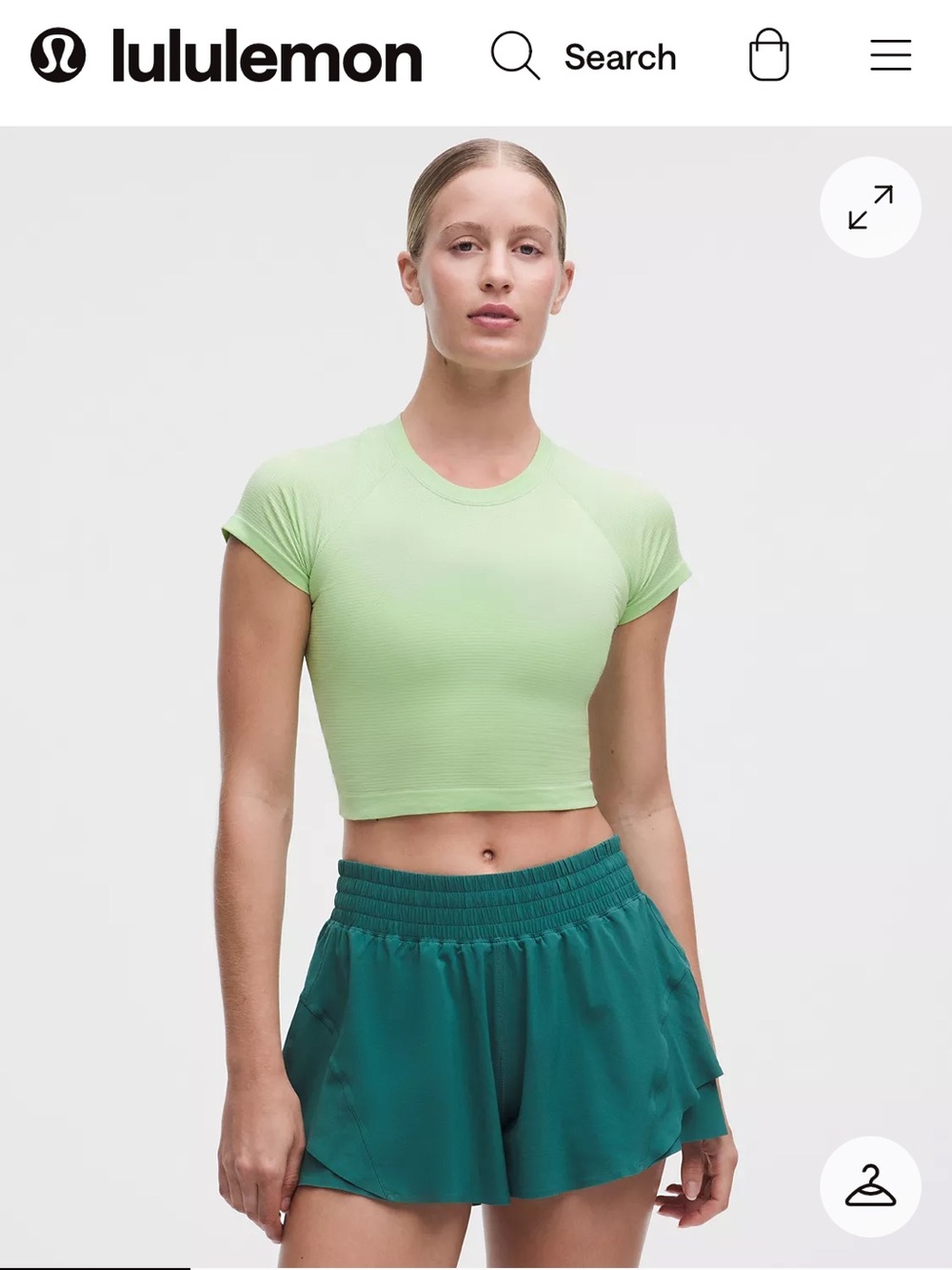 lululemon athletica Matcha Magic Cropped Crew Tee